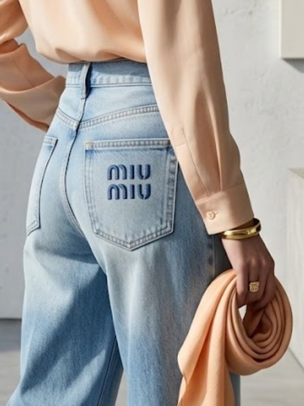 Blue Women Jeans Streetwear Fashion High Waisted Wide Leg Jean Female - Picture 2 of 6